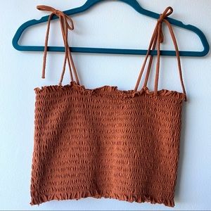 Wild Fable Smocked Crop Top